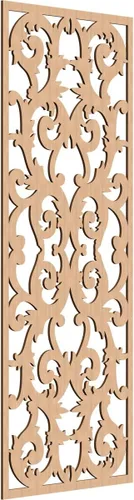 Miniatura 190 de Meadville Paneles decorativos de pared de madera con calado, 9 3/8 pulgadas de ancho x 24 3/8 pulgadas de alto x 1/4 de alto, aliso