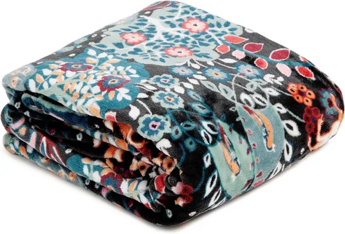 Miniatura 34 de Vera Bradley Manta de felpa de forro polar Botánico Paisley Rosa