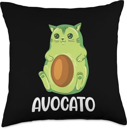 Miniatura 4 de Avogato Vegan Avocado Cat Throw Pillow