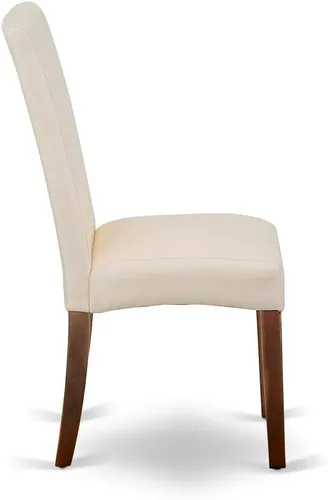 Miniatura 9 de East West Furniture DLDR3-MAH-01 Juego de mesa y sillas de cocina de 3 piezas contiene una mesa de comedor redonda con gotas y 2 sillas de comedor