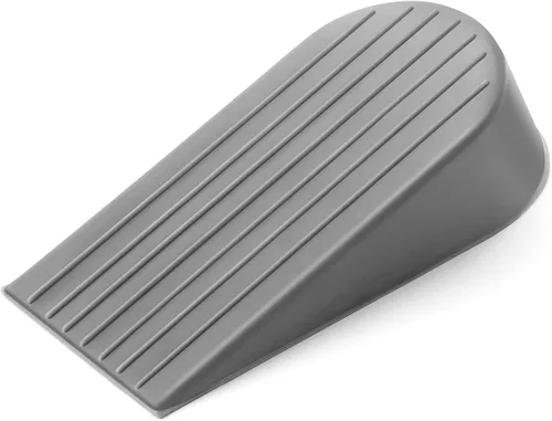 Miniatura 15 de Crosize Topes de puerta para parte inferior de la puerta, topes de puerta de goma premium, cuña de puerta resistente para alfombra, baldosa, Blanco