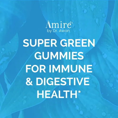 Miniatura 6 de Amire by Dr. Awan Super Greens Gomitas, suplemento de frutas y verduras, superalimento verde para la inmunidad, metabolismo, función hepática