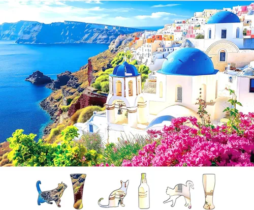 Miniatura 24 de MINIWAN Rompecabezas de 300 piezas de la Costa Amalfi, rompecabezas de alta calidad para adultos, estilo rústico, 17 x 11 pulgadas Premium Jigsaw