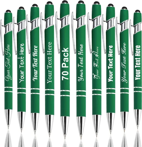 Miniatura 41 de Hasta 300 bolígrafos personalizados a granel con nombre personalizado con grabado gratis, puntas de lápiz capacitivo grabado, bolígrafo