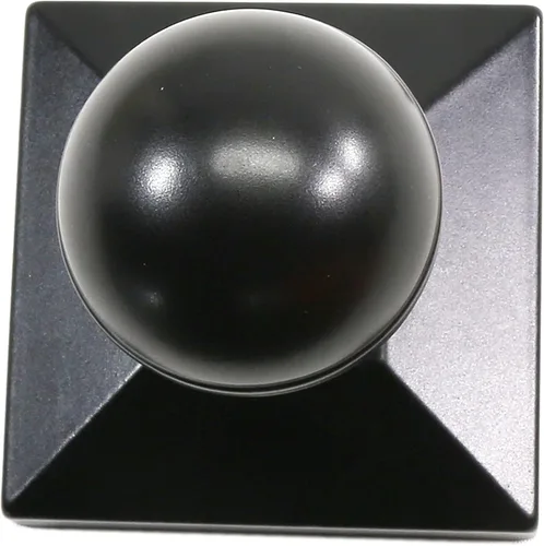 Miniatura 5 de Tapa cuadrada de aluminio negro para postes de valla de aluminio, tapas negras para postes de valla de aluminio, tapas negras (paquete de 5)