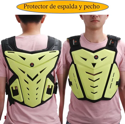 Miniatura 5 de Chaleco de Armadura Corporal para Motocicleta Equipo de Dirt Bike, Protector de Pecho Equipo de Motocross Protector de Pecho y Espalda