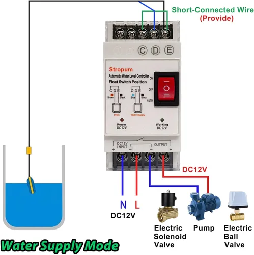 Miniatura 2 de Controlador de interruptor de flotador de bomba de sumidero DC12V, control automático de nivel de agua, relé detector de sensor de nivel de líquido
