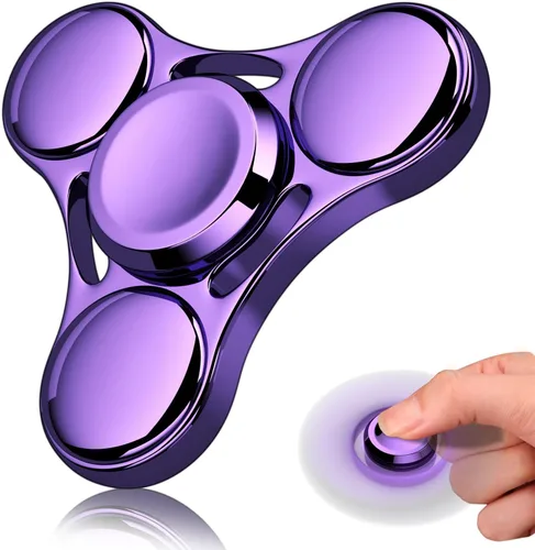 Miniatura 9 de Juguete Fidget Spinners, 2-5 minutos de tiempo de giro de acero inoxidable con rodamiento R188 de metal Fidget Spinner, EDC TDAH alivia el estrés