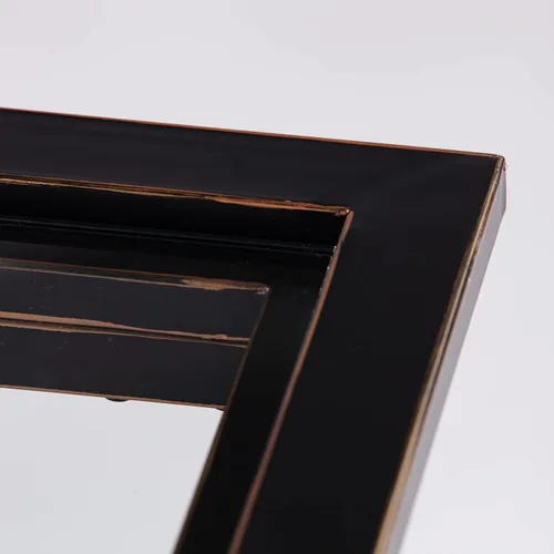 Miniatura 9 de SEI Furniture - Mesa de cóctel Vogue - Negro - Diseño transicional, vidrio negro y madera - Ideal para sala de estar, habitación familiar (CK9940)