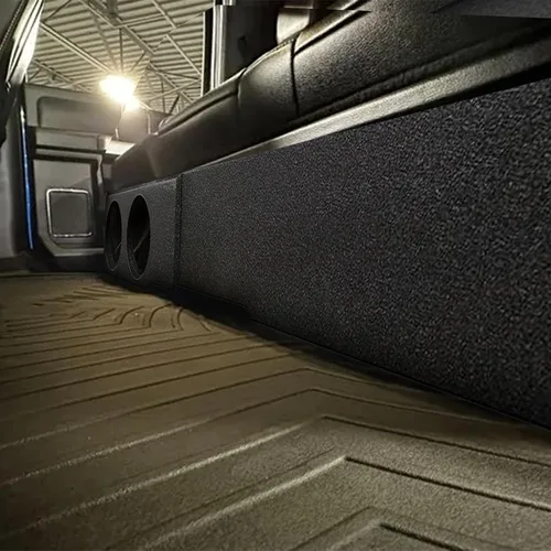 Miniatura 5 de Q Power Caja de subwoofer frontal doble de 8 pulgadas para debajo del asiento, subcaja Q-Bomb con puerto compatible con Chevy Silverado Crew Cab