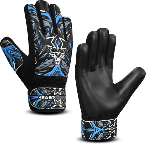 Miniatura 8 de BEAST RAGE Guantes de portero de fútbol, guantes de portero para niños y jóvenes, guantes de portero de fútbol con agarre fuerte, soporte de muñeca