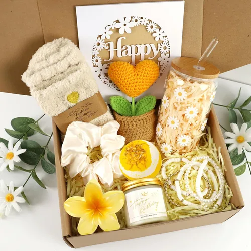 Regalos de cumpleaños para mujeres, cestas únicas de regalo de feliz cumpleaños para adolescentes, mujeres, ella, mejor amiga, hija, hermana,