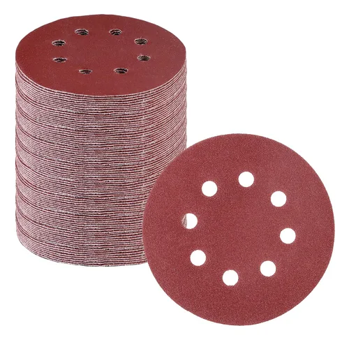 Miniatura 20 de WORKPRO Juego de discos de lija de 50 piezas – Papel de lija de 8 agujeros de 5 pulgadas, 5 grados, incluye 60, 80, 120, 240, 320 granos