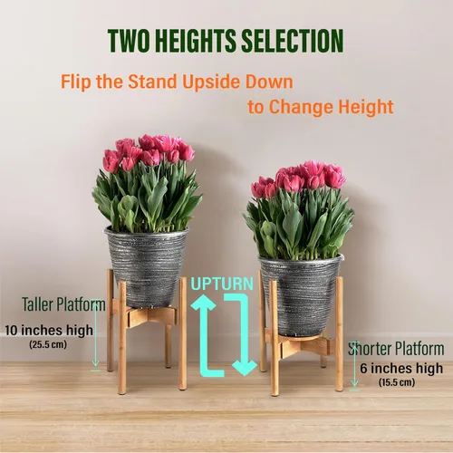 Miniatura 6 de ZPirates Soporte para Plantas de Interior - Ajustable Lateralmente para Adaptarse a Macetas de 8, 10 o 12 Pulgadas de Ancho para Plantas