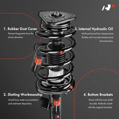 Miniatura 3 de A-Premium Amortiguador de suspensión trasera compatible con Mazda 3 2004-2009, 5 2006-2010/2012-2015, juego de 2 piezas