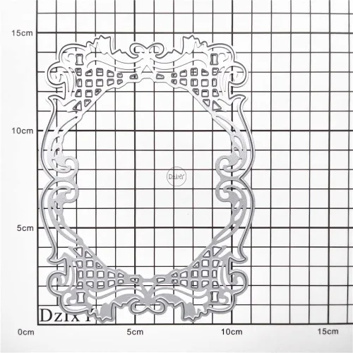 Miniatura 3 de DzIxY Troqueles de corte de metal con marco de encaje rectangular para kit de fabricación de tarjetas, troqueles de papel en relieve, plantillas