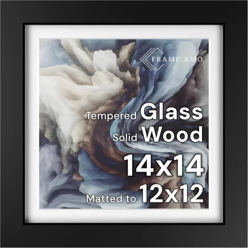 Miniatura 140 de Frame Amo Marco de póster de madera maciza de 13 x 19 pulgadas, color natural, tapete blanco para imagen de 11 x 17 pulgadas, parte frontal