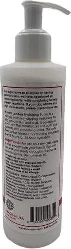 Miniatura 2 de Warren London Acondicionador hidratante de mantequilla sin enjuague para perros Loción para piel y pelaje Acondicionador de aloe para cachorros