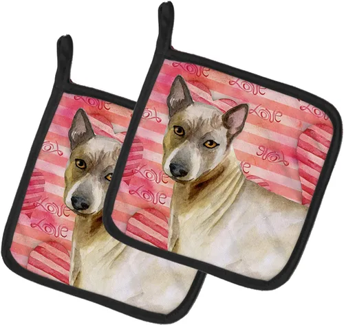 Miniatura 253 de Caroline's Treasures BB9655PTHD - Juego de soportes para ollas de cocina resistentes al calor, almohadillas calientes para horno, 7 1/2 x 7 1/2