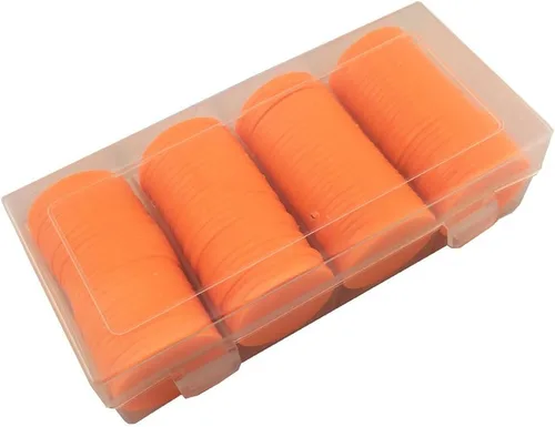 Miniatura 5 de Smartdealspro Juego de 100 fichas de póquer opacas de 1 1/2 pulgadas de plástico, contadores de aprendizaje, fichas de juego con caja de Naranja
