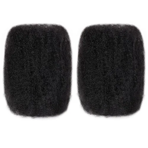 Miniatura 21 de Extensiones de cabello humano Loc de 0.2 cm de ancho, 4 pulgadas, 30 hebras, negro natural 100% completamente hechas a mano, extensiones