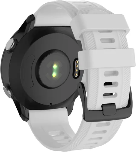ISABAKE Correa de reloj para Garmin Forerunner 955/945/745, correa de repuesto de silicona de 0.866 in para pulseras Fenix 5/6/Approach S60 Blanco