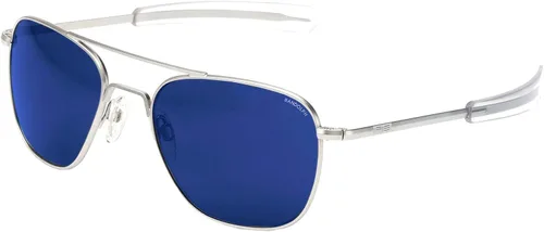 Randolph USA - Lentes de sol de aviador para hombre o mujer cromo mate clásicos polarizados y no polarizados con protección UV
