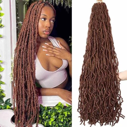 Miniatura 43 de 6 Paquetes Soft Locs Cabello de Ganchillo Pre Looped Faux Locs Trenzas de Ganchillo Goddess Locs Dreadlocs Cabello Sintético Para Mujeres Negras 1b