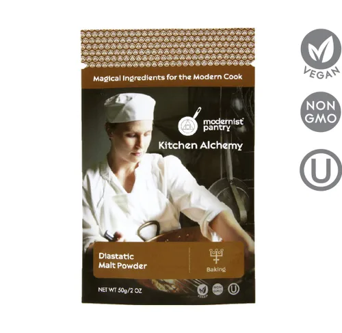 Miniatura 2 de Polvo de malta de cebada diastásica, vegano, certificado OU Kosher - 50 g/2 oz