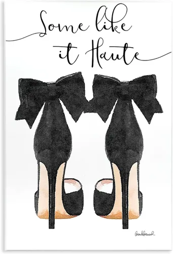 Miniatura 23 de Stupell Industries 'Chic Shoes Glam Bookstack', placa artística de pared, 10 x 15 pulgadas, fácil de colgar y resistente, fabricada en Estados