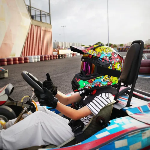 Miniatura 3 de VCOROS - Casco para niños y jóvenes, bicicleta de tierra, motocross, calle, todoterreno, BMX, MX, cuatrimoto, bicicleta de tierra, motocicleta