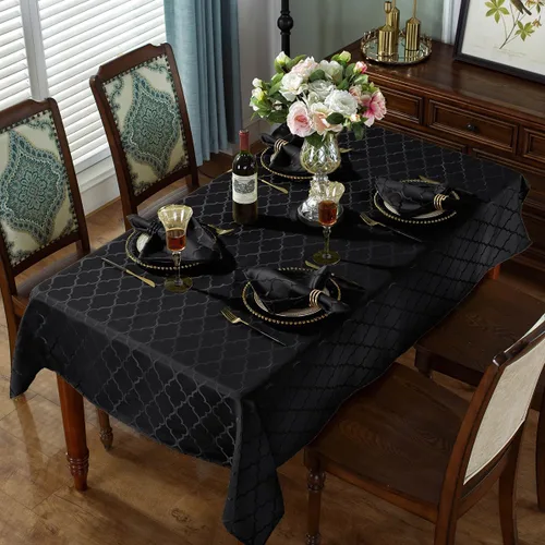 Miniatura 3 de SASTYBALE Servilletas de tela jacquard de 20 x 20 pulgadas, patrón de flores, 4 piezas, sólidas, lavables, cómodas para restaurantes, cenas