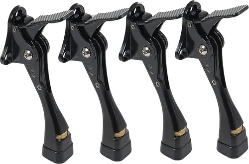 Miniatura 10 de HOME&I Tope de puerta de 4 pulgadas, tope de puerta de pedal manos libres con pie de goma ajustable, soporte de puerta resistente para el hogar