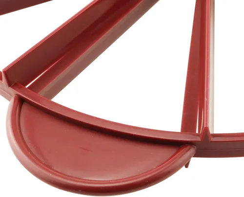 Miniatura 4 de Tegg Marcador de pastel redondo para tartas y rebanadoras de tartas, 10 o 12 rebanadas de doble cara, marcador de porción de pastel rojo
