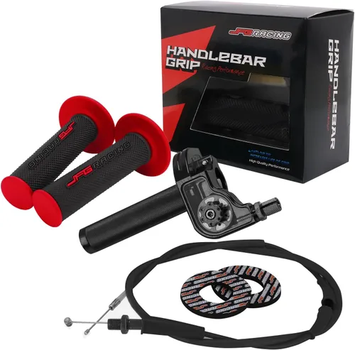 Miniatura 13 de JFG RACING Conjunto de Acelerador para Motocicleta, 7/8" 22mm Puños de Acelerador de Giro Rápido con Cable de Acelerador de Aleación de Aluminio