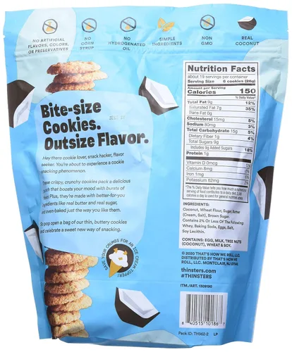 Miniatura 2 de Thinster's - Galletas de coco tostadas (19 onzas), paquete de 2