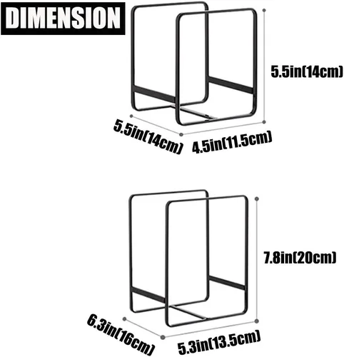 Miniatura 2 de 2PCS Organizador de Soportes para Platos, Estante de Exhibición y Almacenamiento de Platos de Metal para Secado para Gabinete, Mostrador y Armario