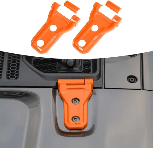 Miniatura 9 de RT-TCZ Kit de decoración exterior para bisagra de capó para Jeep Wrangler JL JLU y Gladiator JT 2018-2023, azul