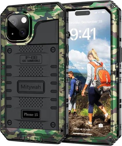 Miniatura 143 de Mitywah Funda impermeable para iPhone 7/iPhone 8 / iPhone SE 2020, funda de metal resistente de grado militar, protección de cuerpo completo