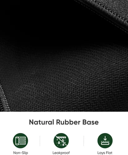 Miniatura 3 de ALOANES - Alfombrilla de escritorio negra impermeable, alfombrilla grande para mouse con alfombrilla extendida, con base antideslizante, borde