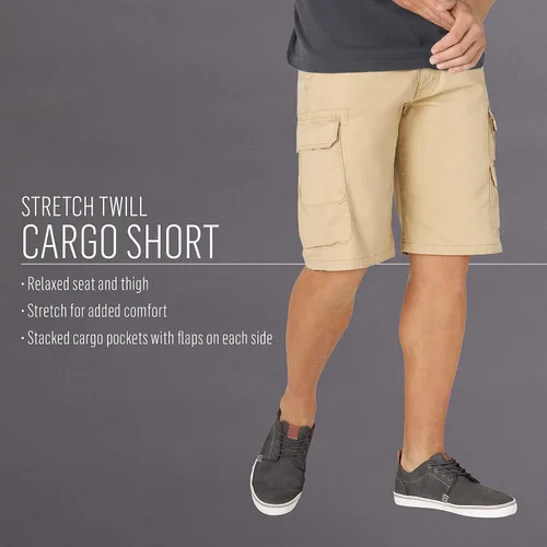 Miniatura 6 de Wrangler Authentics Pantalones cortos cargo de sarga elástica para hombre