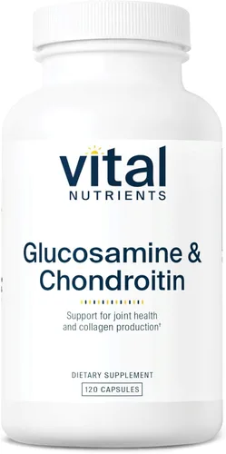 Vital Nutrients Glucosamina y condroitina - Suplemento saludable para el cartílago, la movilidad y las articulaciones - Sin gluten, lácteos, sin