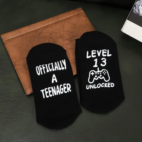 Miniatura 3 de ZXGXLAW Regalos de cumpleaños para niños y niñas de 13 años, calcetines divertidos para juegos de Navidad para adolescentes de 13 años