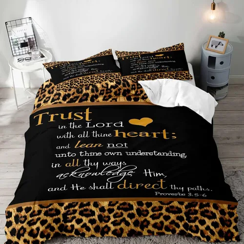 Miniatura 9 de LUVIVIHOME Funda de edredón de leopardo de lujo, 2 piezas, funda de edredón individual, ropa de cama con estampado de guepardo marrón, funda