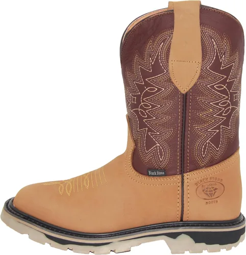 Miniatura 4 de Botas de trabajo de cuero con puntera cuadrada para hombre