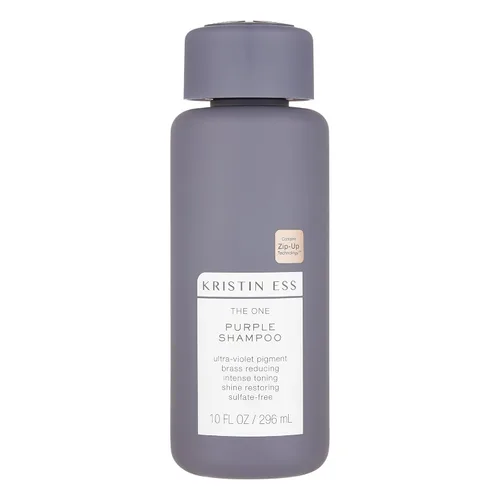 Kristin Ess Hair The One Champú Morado para Tonificar el Cabello Rubio - Neutraliza los Tonos Cobrizos + Amarillos, Restaura el Brillo - Libre de