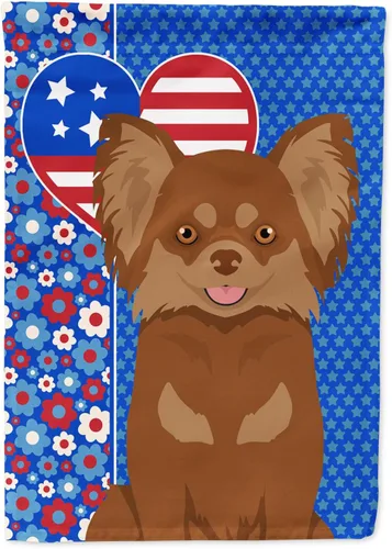 Miniatura 47 de Caroline's Treasures WDK5119GF - Bandera de jardín americana de Airedale Terrier de Estados Unidos, color negro y tostado, bandera decorativa