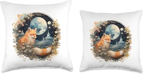 Miniatura 3 de Cushy Haven Cozy Woodland Nursery Accent Moonlight Fox - Almohada de 16 x 16 pulgadas, multicolor