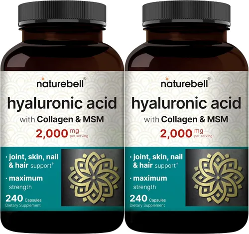 Miniatura 9 de NatureBell Ácido hialurónico 2,000 mg con colágeno y MSM - 240 cápsulas - Hidratación de la piel, cabello, uñas y articulaciones - Fórmula soluble