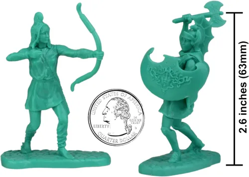 Miniatura 3 de LOD Trojan WAR - Figuras de plástico Amazon Warrior - 12 piezas de soldados de juguete de mujeres antiguas